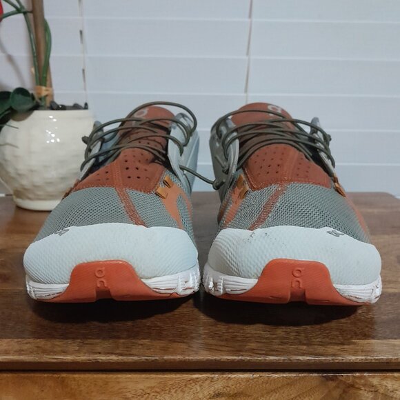 SOLD🔶️🔶️🔶️🔶️men's On Cloud Running Shoes size 12 orange gray preowned - Picture 8 of 10
